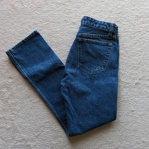 Reformation mid rise button fly jean, Baltic wash, size 24